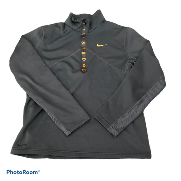 Nike Other - Nike Livestrong half zip gray sweatshirt Dri fit